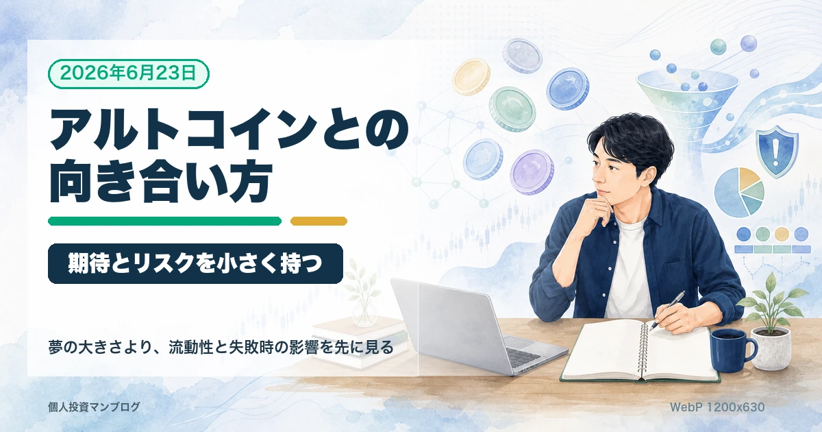 アルトコインの期待とリスクを整理するアイキャッチ画像