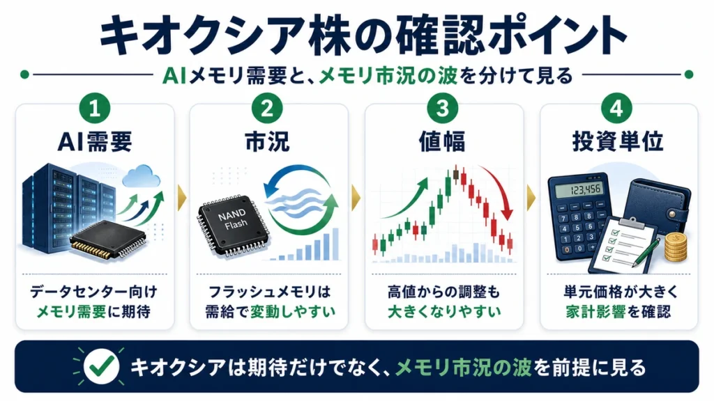 キオクシア株をどう見る？ 2026年6月25日時点を個人投資家目線で整理するアイキャッチ画像
