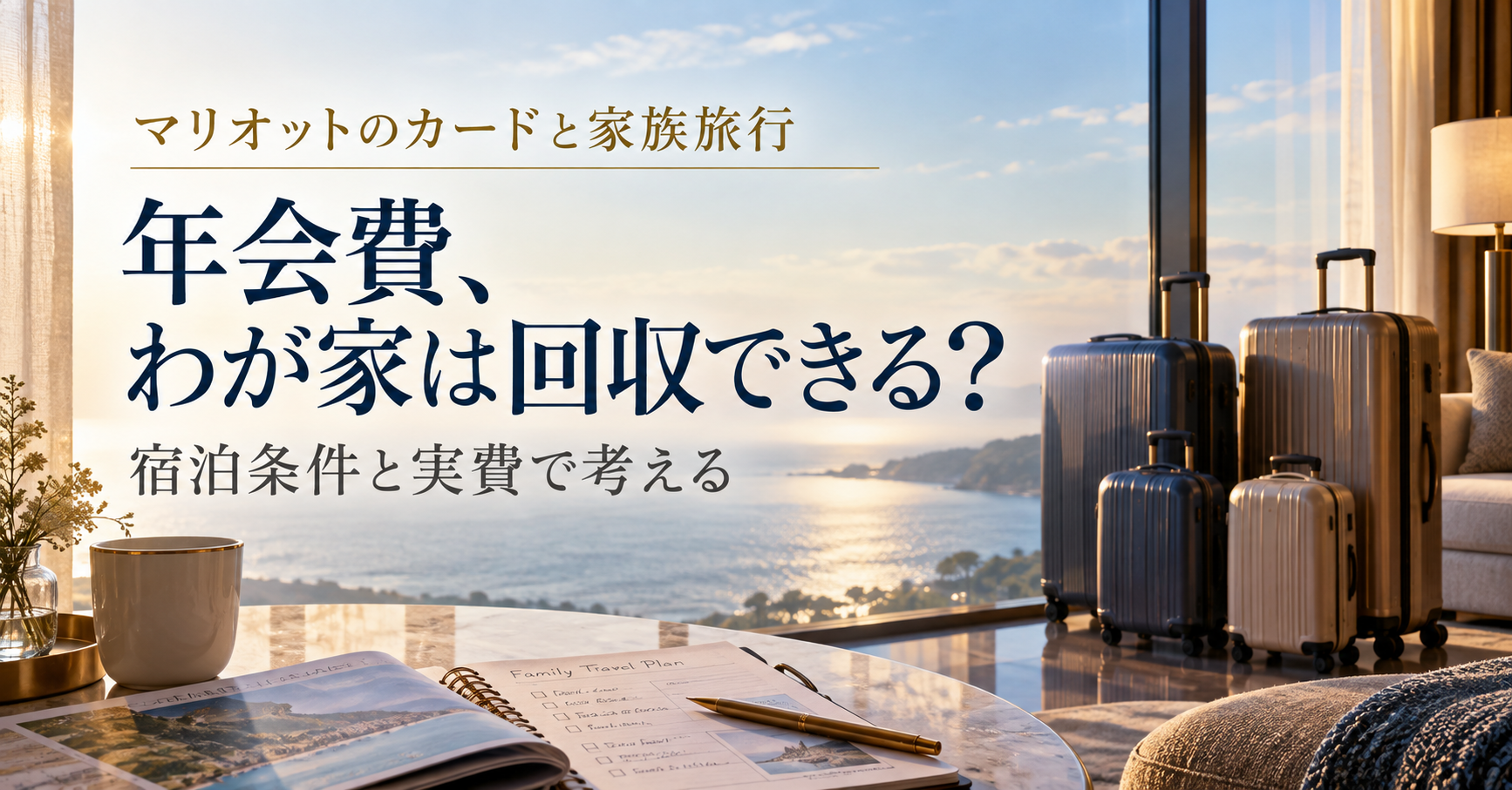 マリオットのカードと家族旅行。年会費、わが家は回収できる？。宿泊条件と実費で考える
