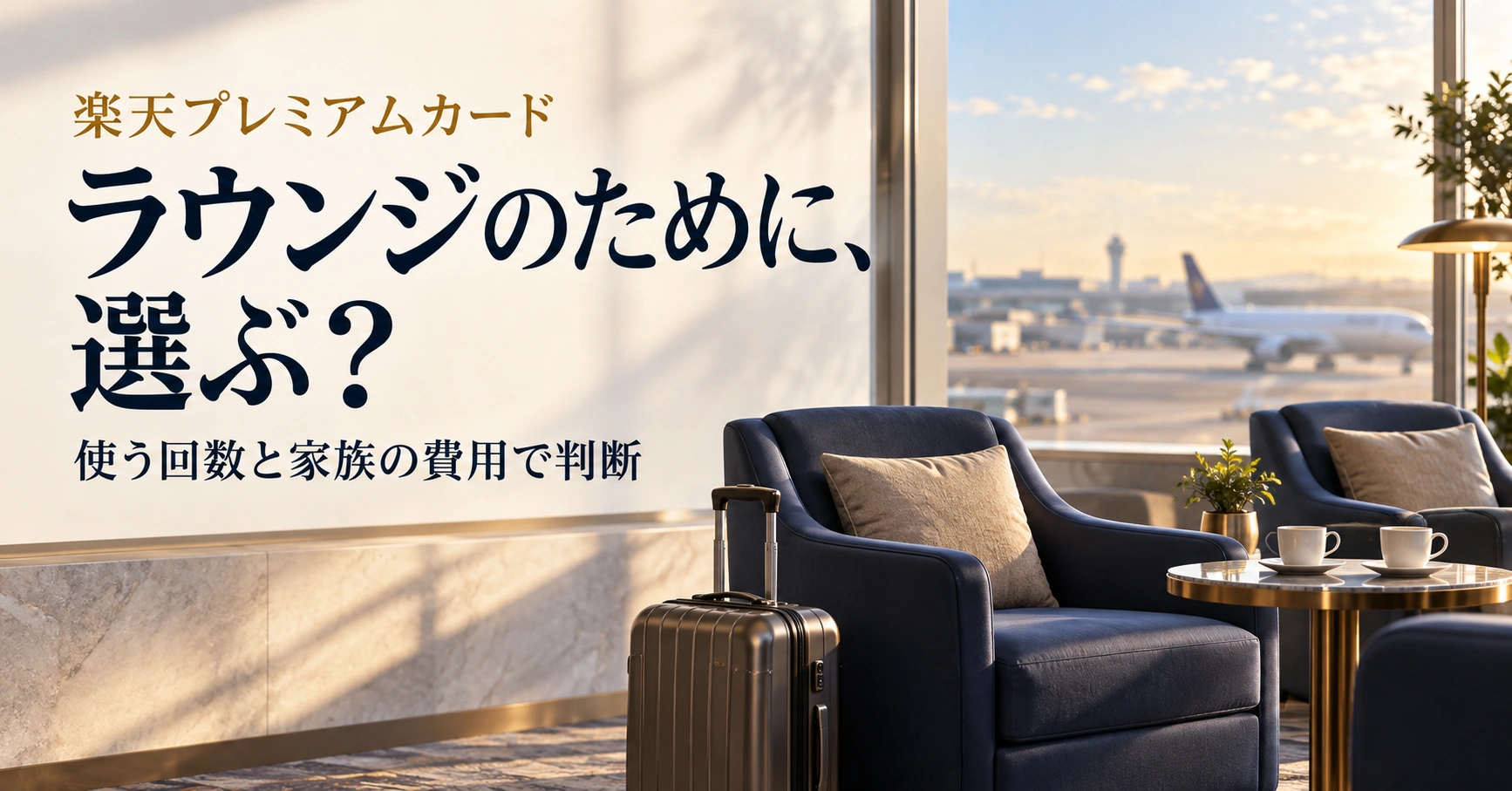 楽天プレミアムカード。ラウンジのために、選ぶ？。使う回数と家族の費用で判断