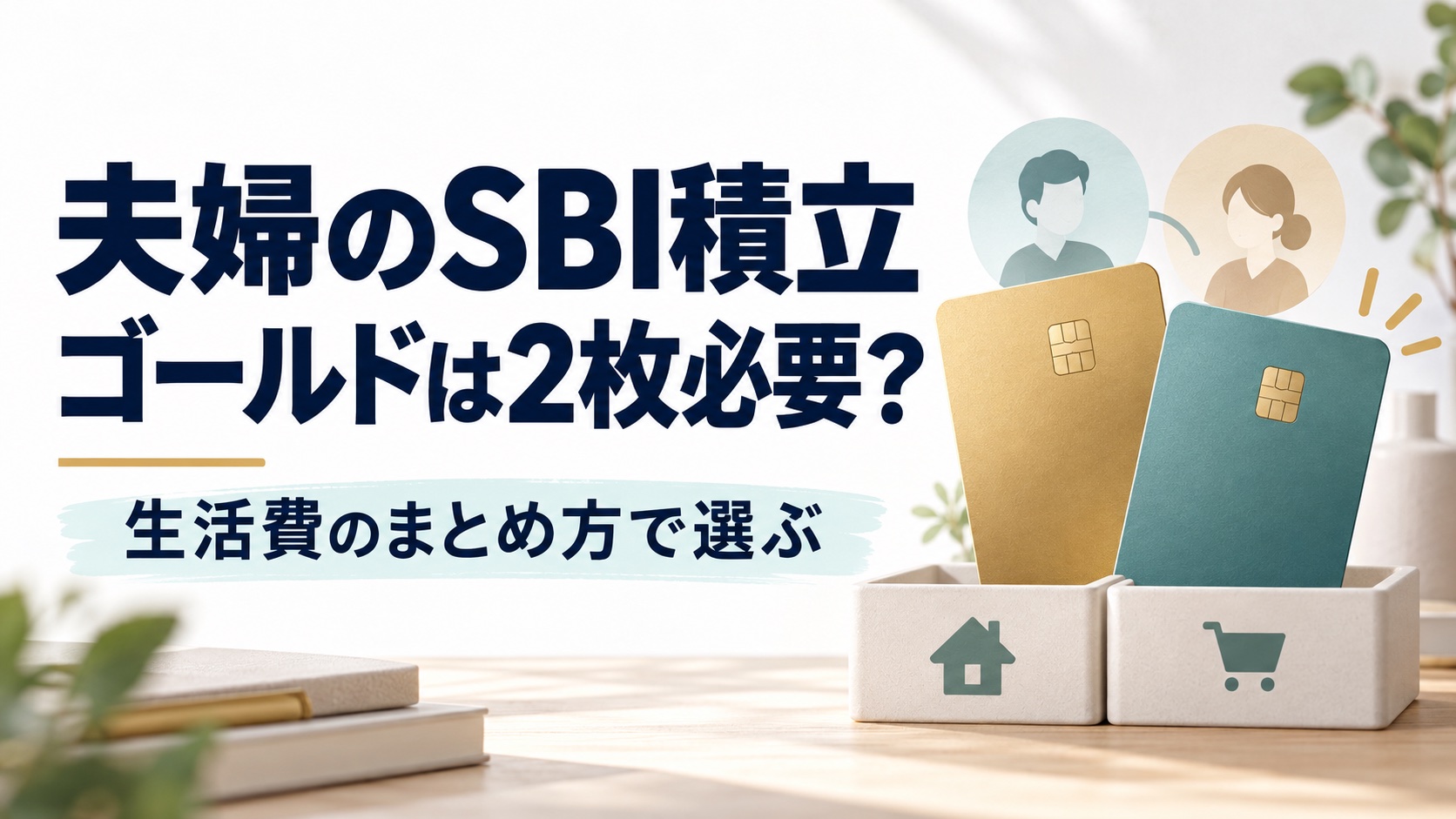 夫婦のSBI積立でゴールドカードが2枚必要か、生活費のまとめ方から考える